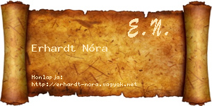 Erhardt Nóra névjegykártya